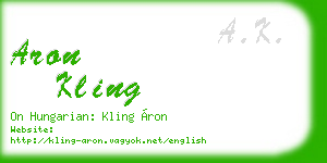 aron kling business card